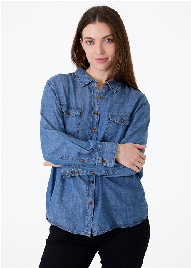Patch Pocket Denim Shirt