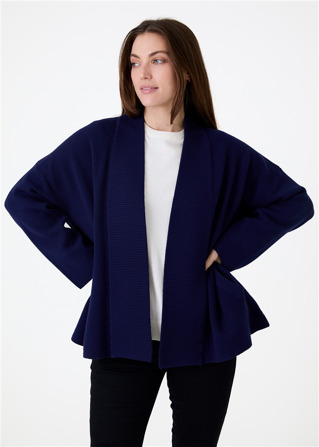 Cashmere Like Kimono Sleeve Cardigan