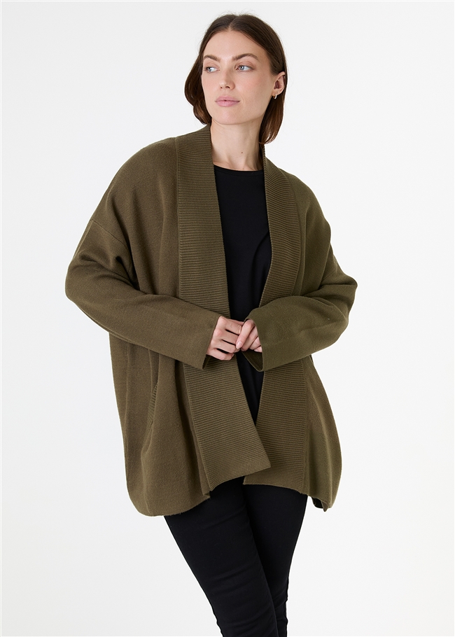 Cashmere Like Kimono Sleeve Cardigan