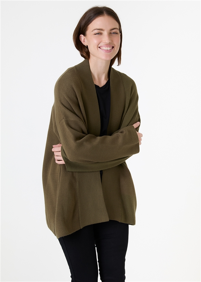 Cashmere Like Kimono Sleeve Cardigan