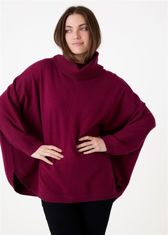 Cashmere Like Mini Cable Roll Neck Jumper
