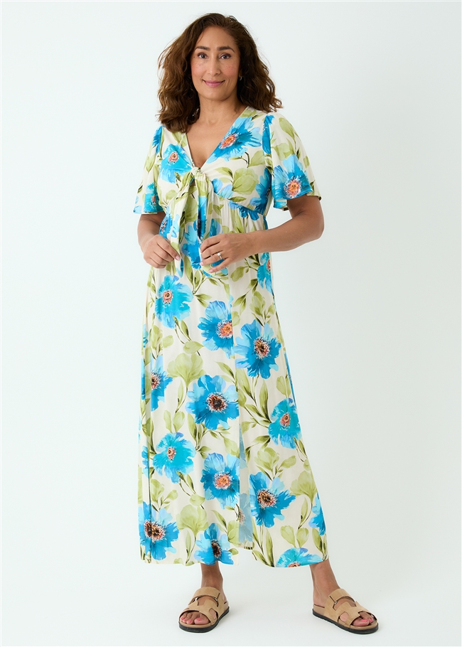 Big Blossom Bust Tie Dress