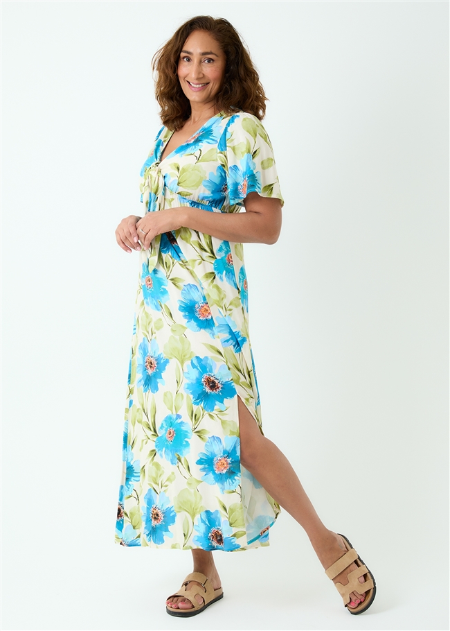 Big Blossom Bust Tie Dress