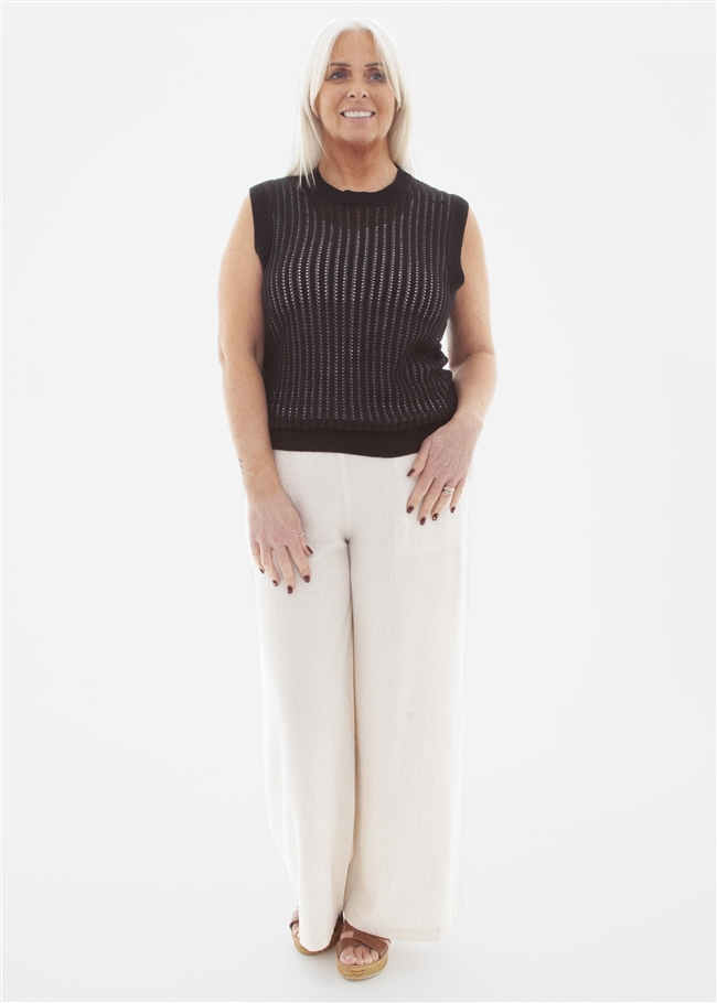 Cotton Mix Pointelle Vest