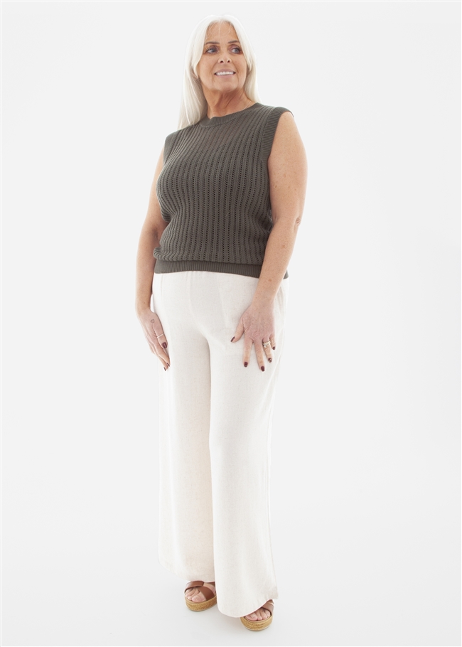 Cotton Mix Pointelle Vest