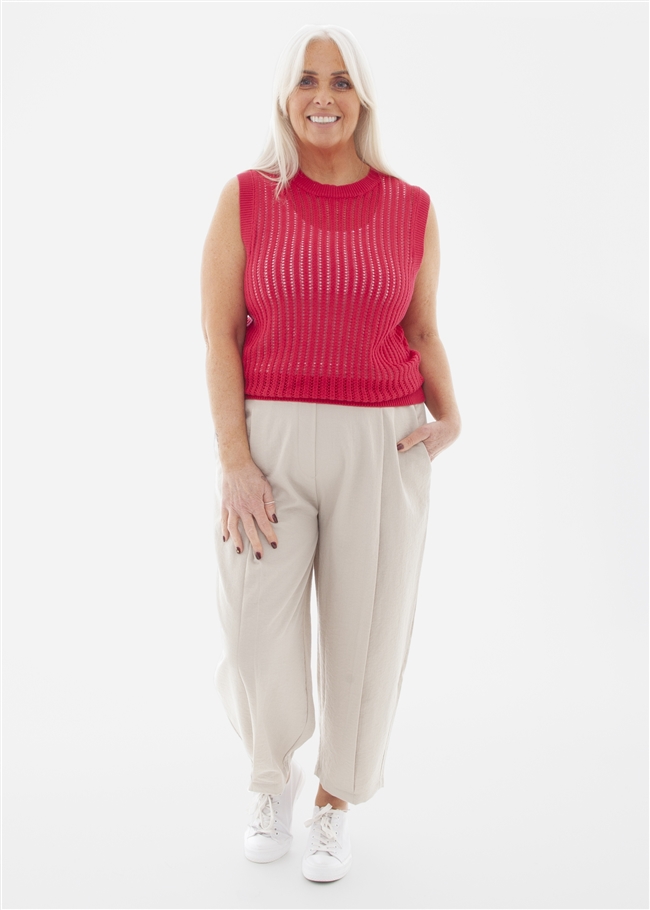 Cotton Mix Pointelle Vest