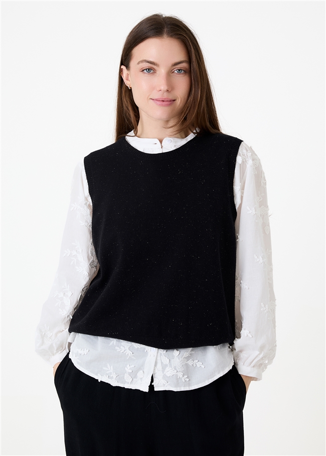 Lurex Cashmere Like Vest