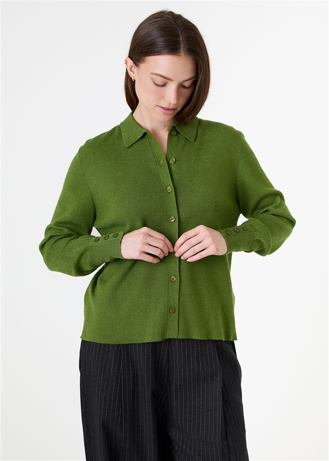 Cashmere Like Knitted Shirt