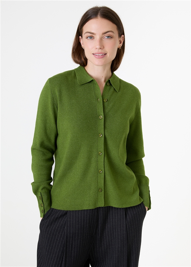 Cashmere Like Knitted Shirt