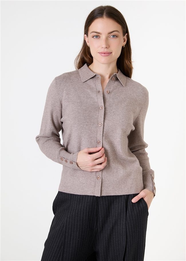 Cashmere Like Knitted Shirt