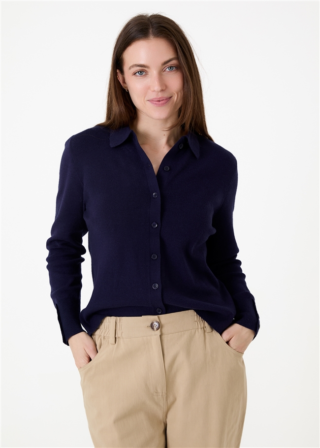 Cashmere Like Knitted Shirt