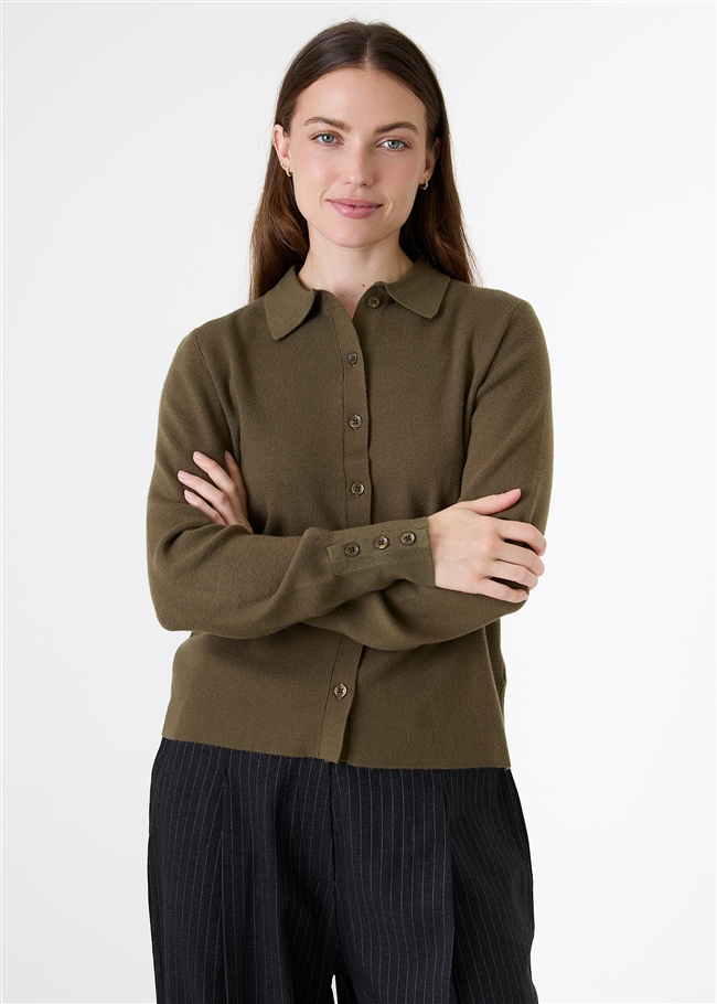 Cashmere Like Knitted Shirt