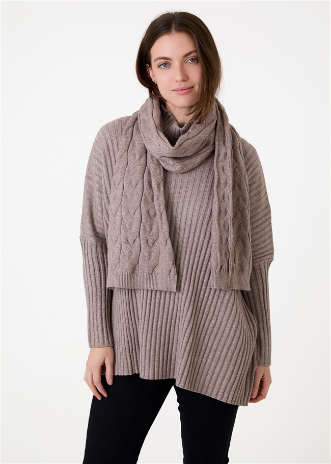 Chunky Rib Roll Neck Jumper