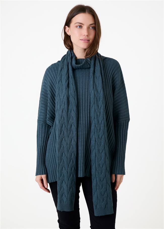 Chunky Rib Roll Neck Jumper