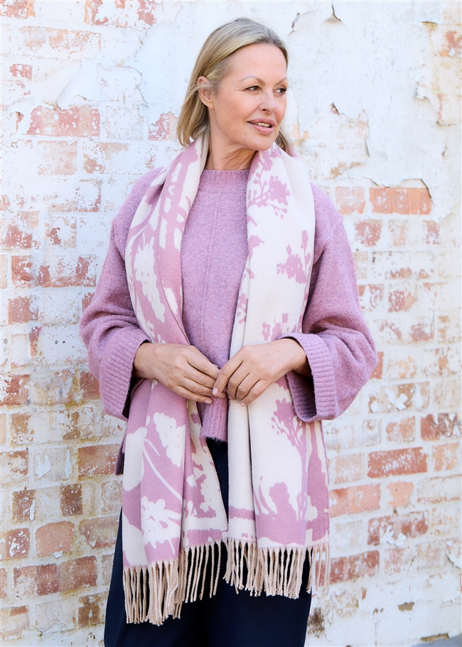 Floral Jacquard Scarf