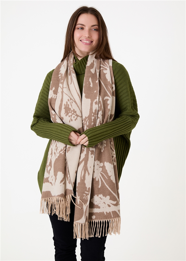 Floral Jacquard Scarf