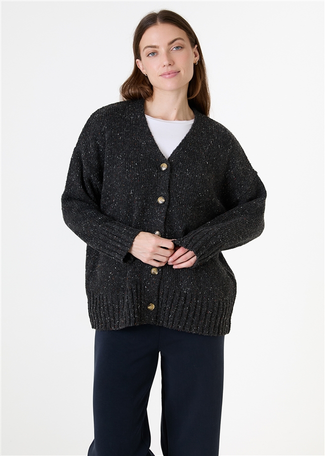 Soft Nep V-Neck Cardigan