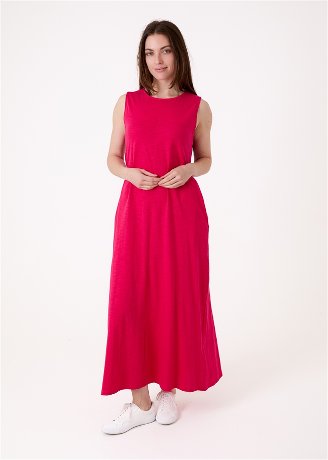 Slub Jersey A-Line Maxi Dress