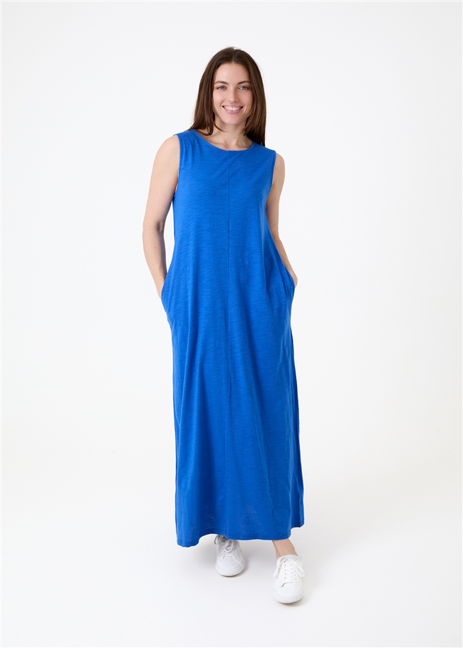 Slub Jersey A-Line Maxi Dress
