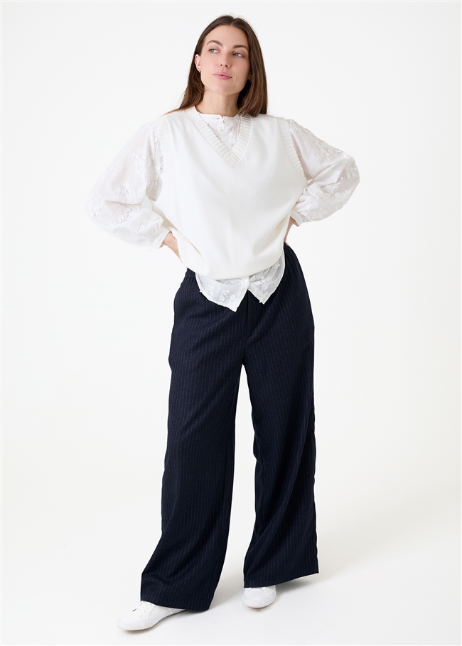 Floral Applique Button Through Blouse