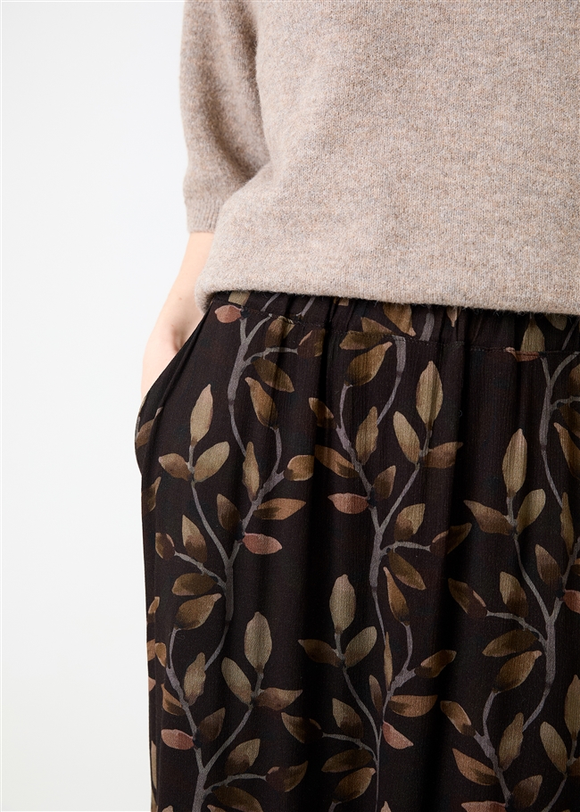 Watercolour Vines A-Line Skirt
