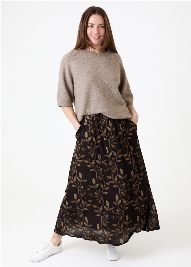 Watercolour Vines A-Line Skirt