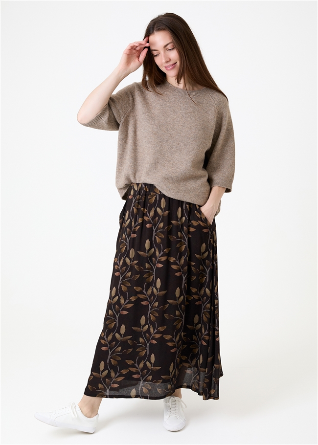 Watercolour Vines A-Line Skirt