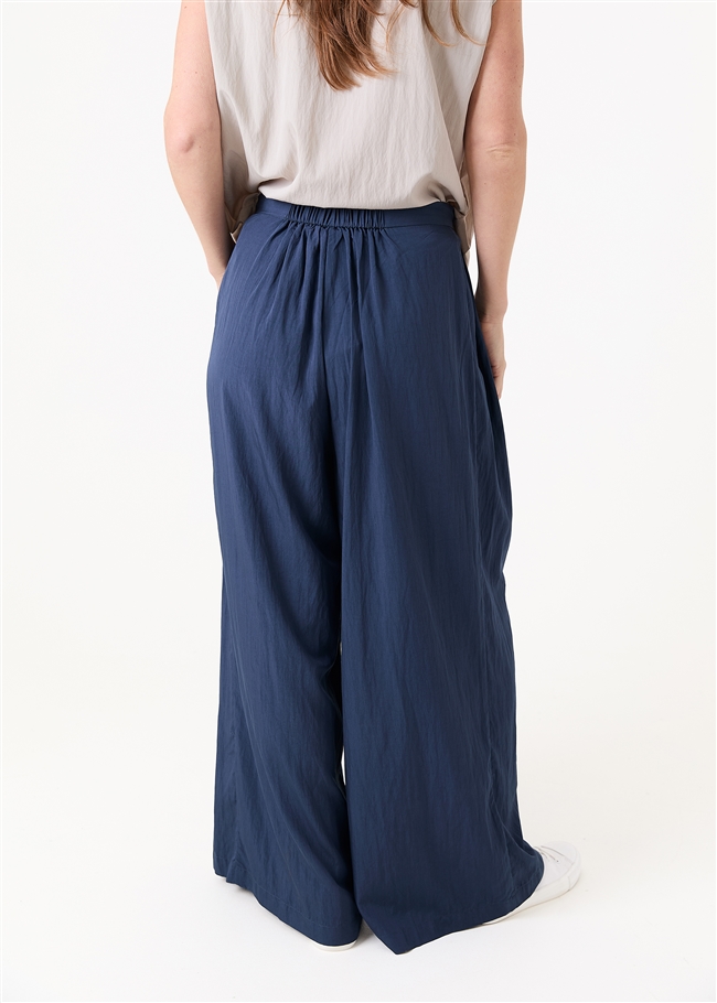 Wide Leg Pleated Palazzo Trousers