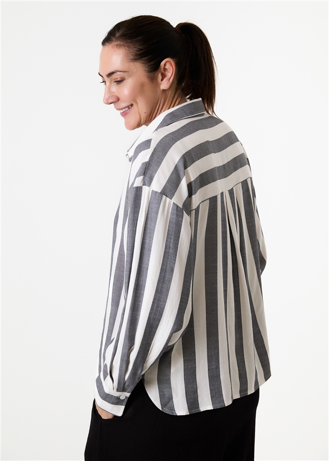 Wide Stripe Patch Pocket Shirt