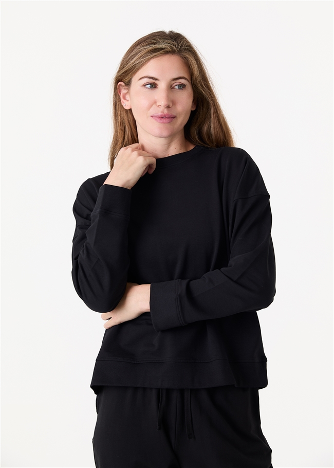 Crew Neck Drop Shoulder Sweatshirt