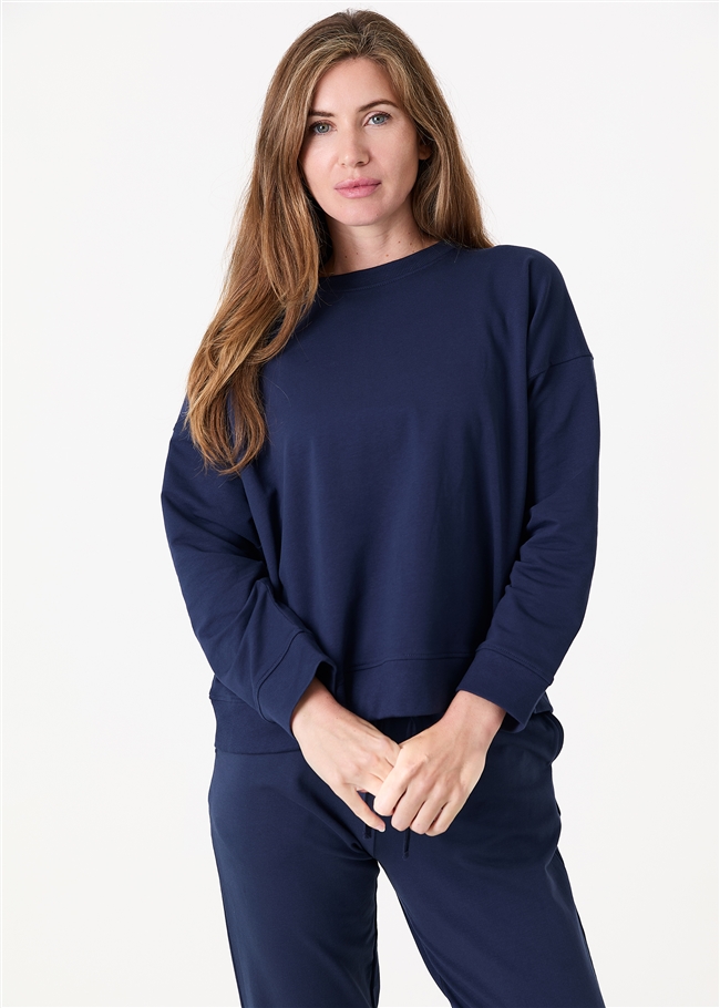 Crew Neck Drop Shoulder Sweatshirt