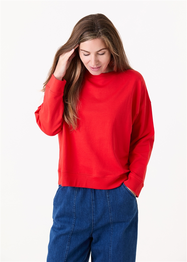 Crew Neck Drop Shoulder Sweatshirt