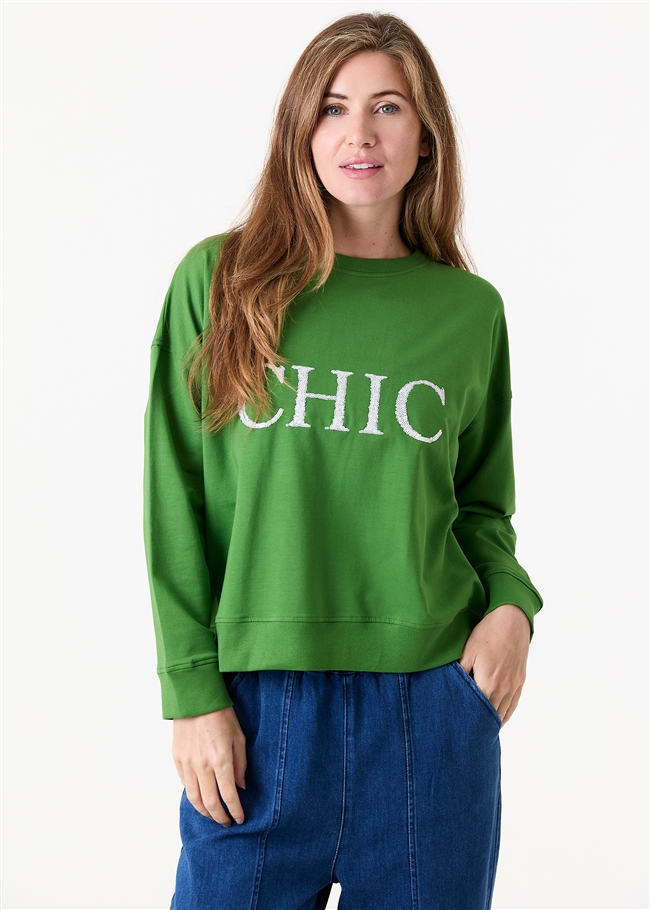 Chic Sequin Crew Neck Sweatshirt