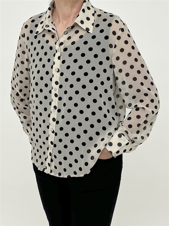 Polka Dot Button Through Shirt