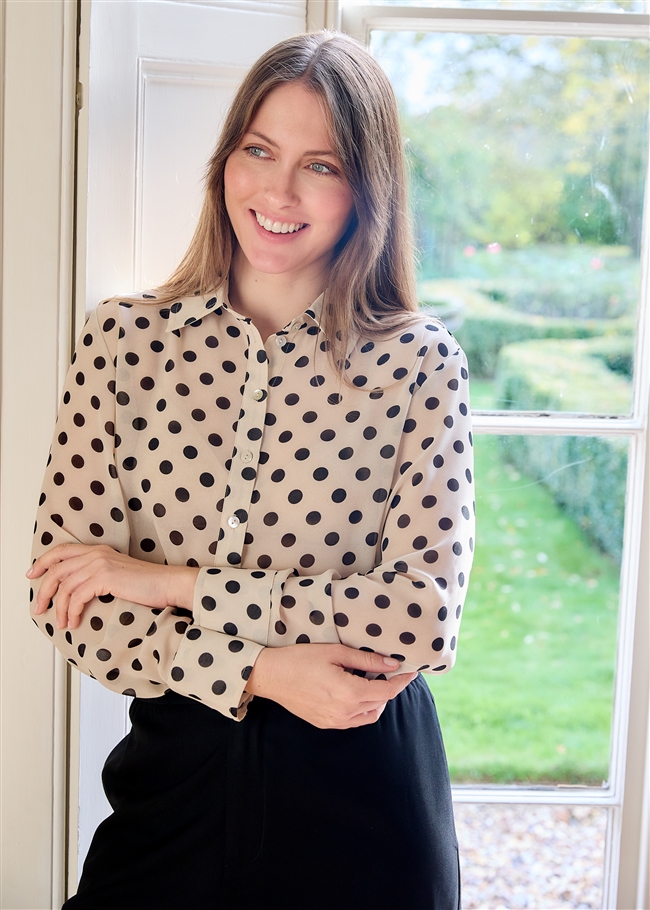 Polka Dot Button Through Shirt