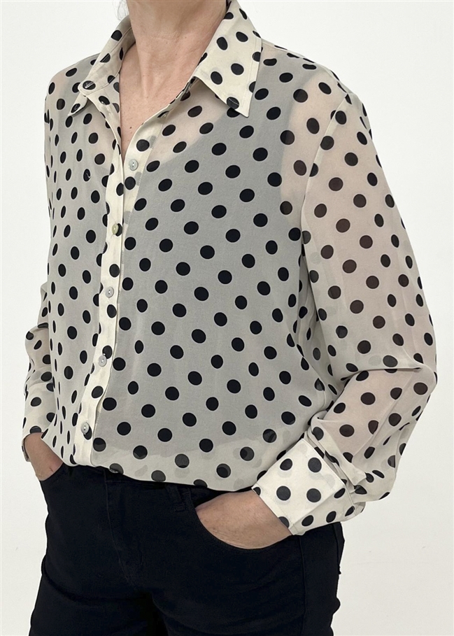 Polka Dot Button Through Shirt