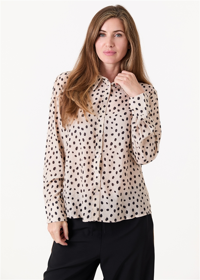 Smudge Spot Button Through Collar Shirt