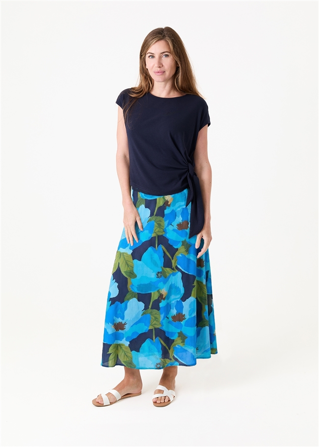Watercolour Mega Floral Slip Skirt