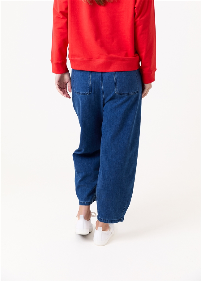 Denim Barrel Leg Trouser