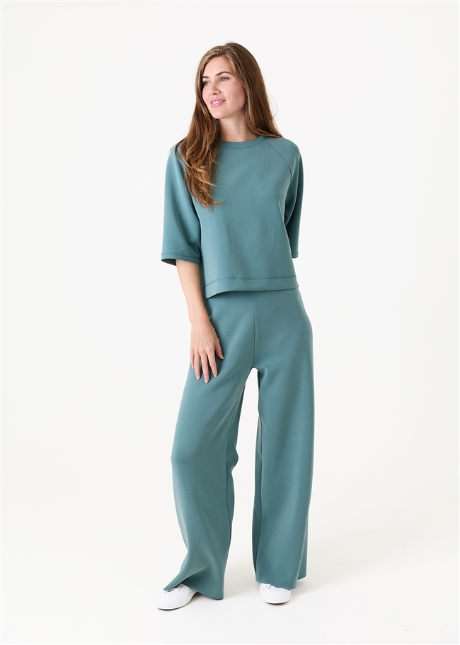 Luxe Jersey Boxy Short Sleeve Sweatshirt