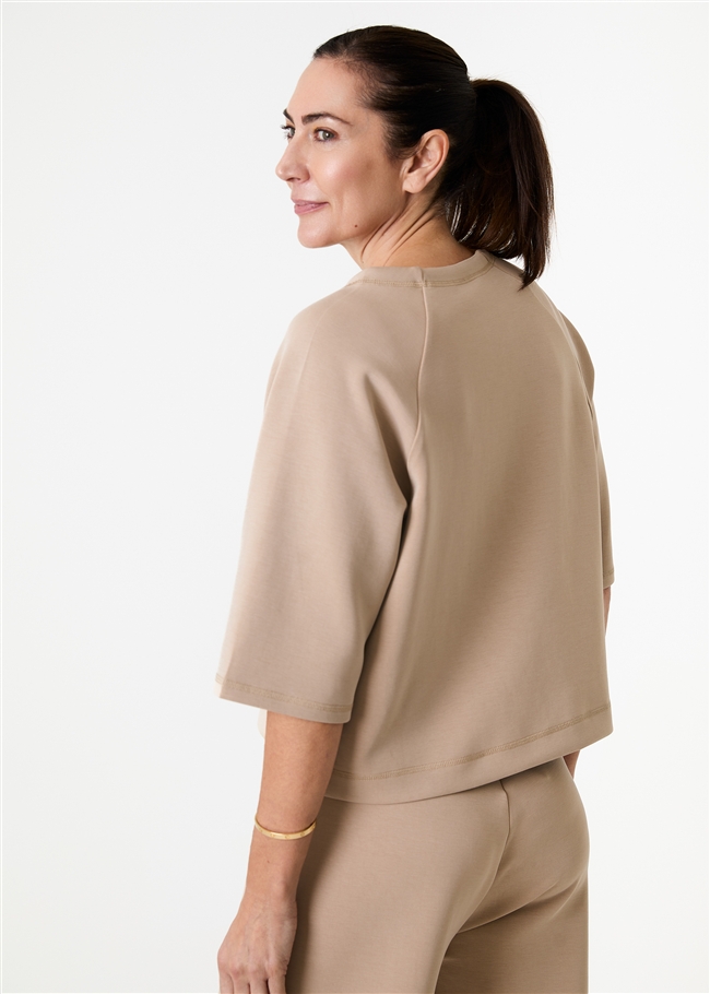 Luxe Jersey Boxy Short Sleeve Sweatshirt