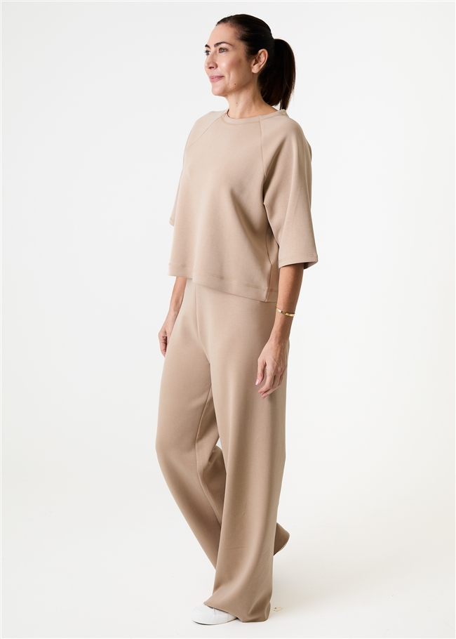 Luxe Jersey Boxy Short Sleeve Sweatshirt