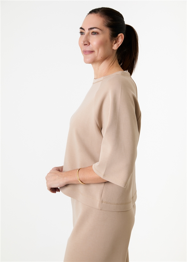 Luxe Jersey Boxy Short Sleeve Sweatshirt