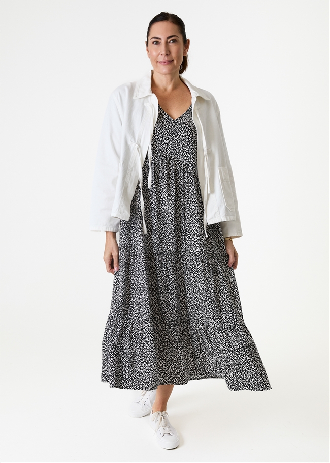 Mini Leopard Print Tiered Dress