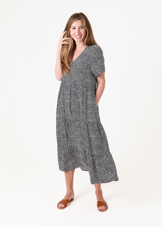 Mini Leopard Print Tiered Dress