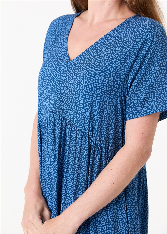 Mini Leopard Print Tiered Dress