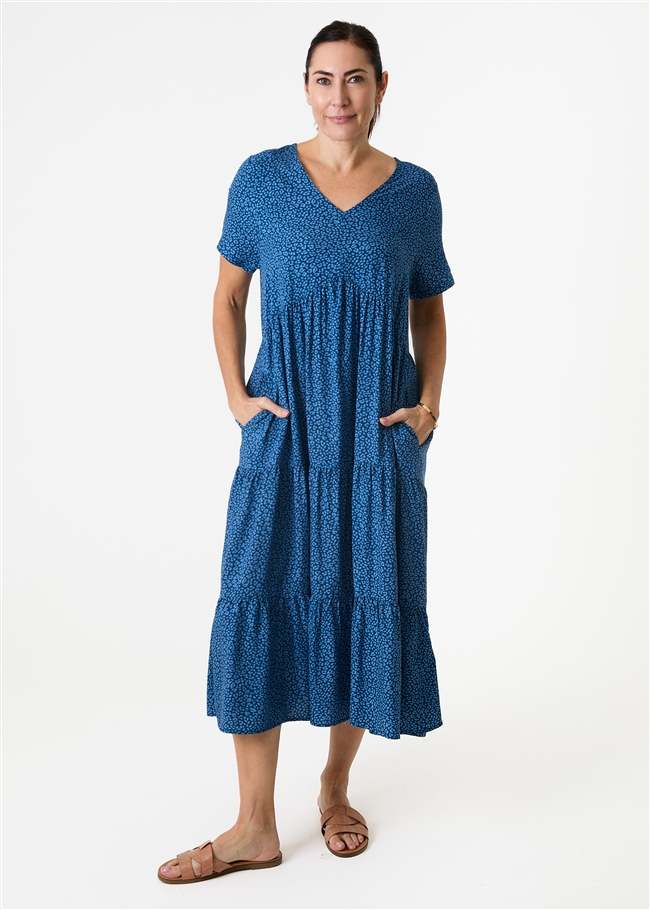 Mini Leopard Print Tiered Dress