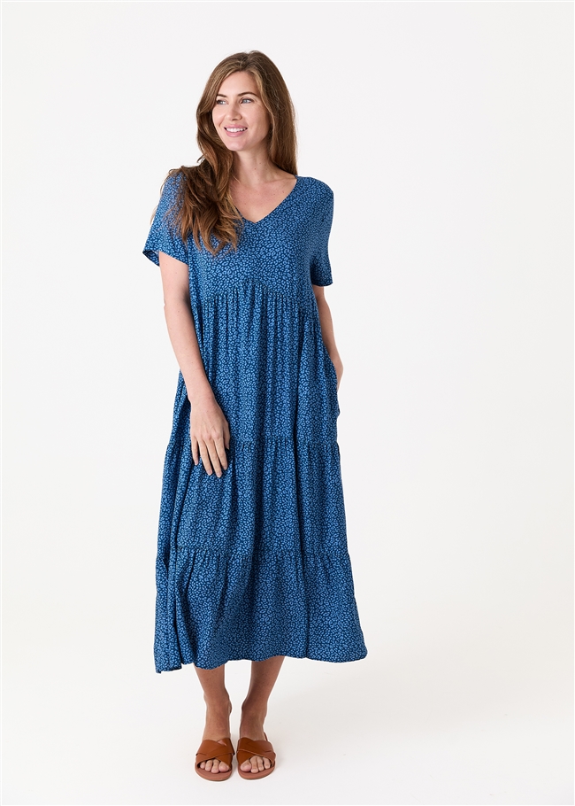 Mini Leopard Print Tiered Dress