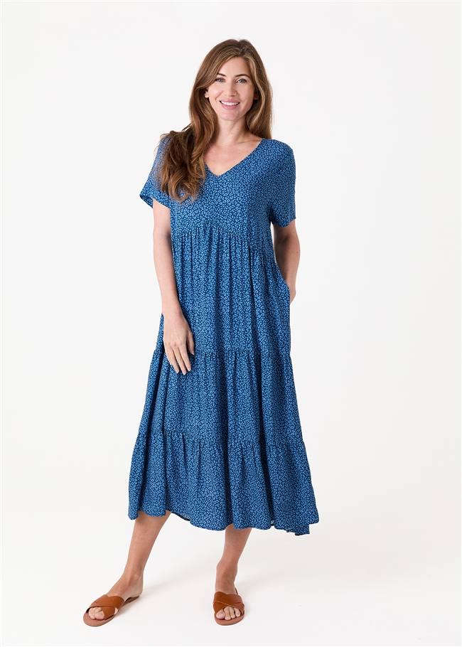 Mini Leopard Print Tiered Dress