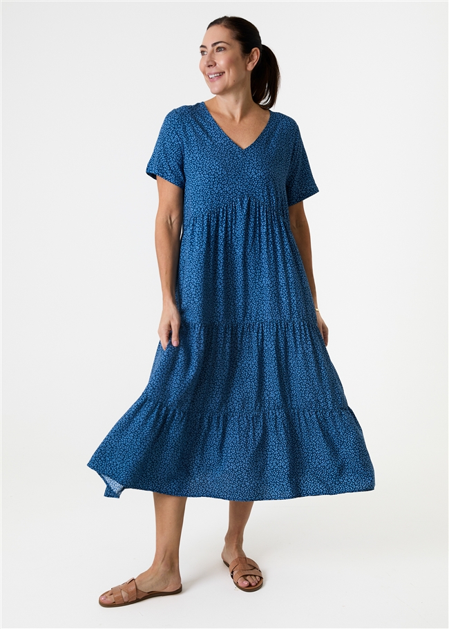 Mini Leopard Print Tiered Dress